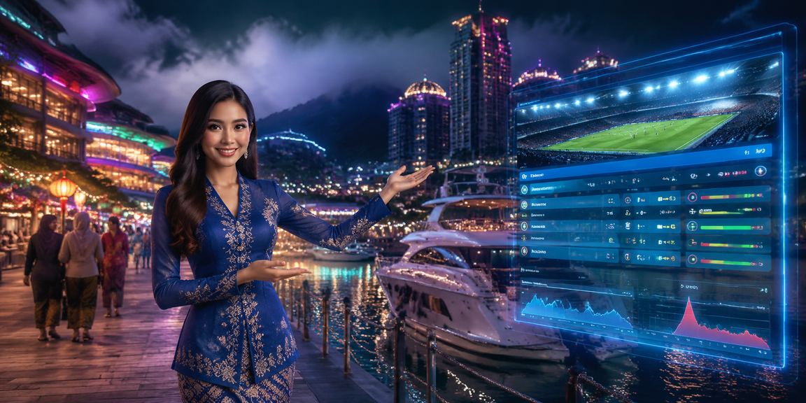 Pemain berbaju kurung dari Genting Highlands menikmati pertaruhan sukan kriket dalam talian di telefon pintar