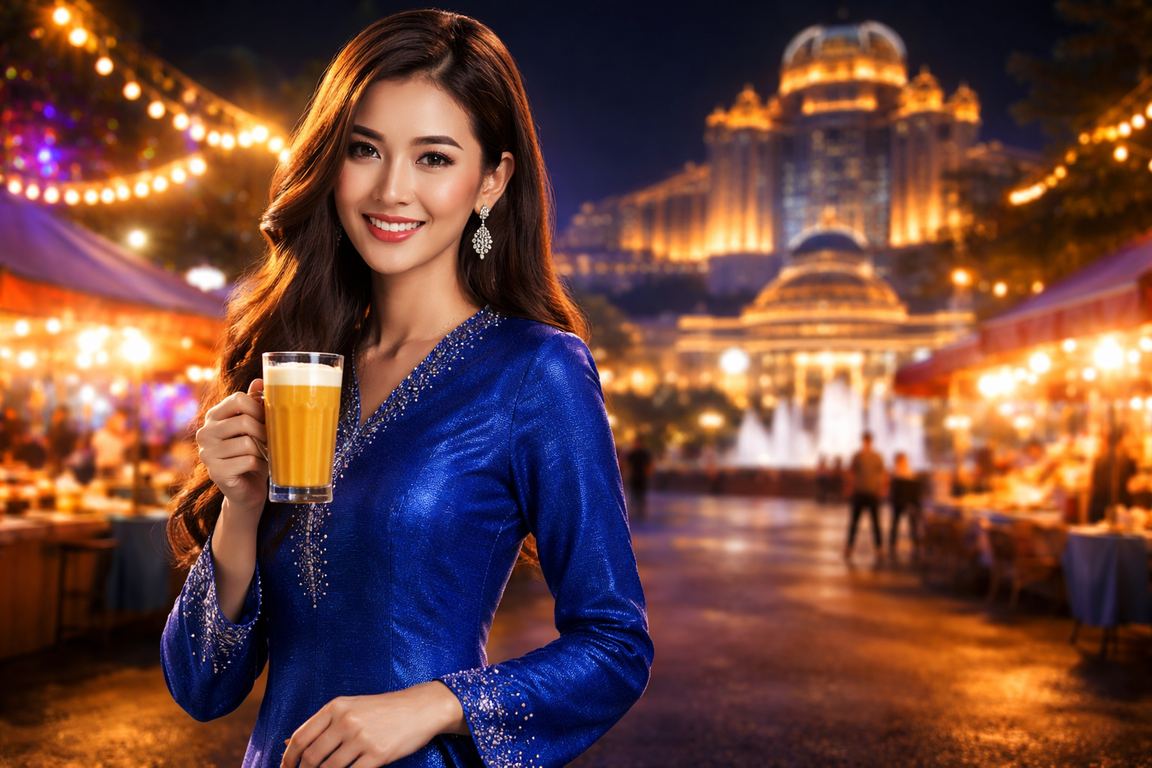Pemain berbaju kurung di Genting Highlands menikmati hiburan pertaruhan sukan dan kasino dalam talian
